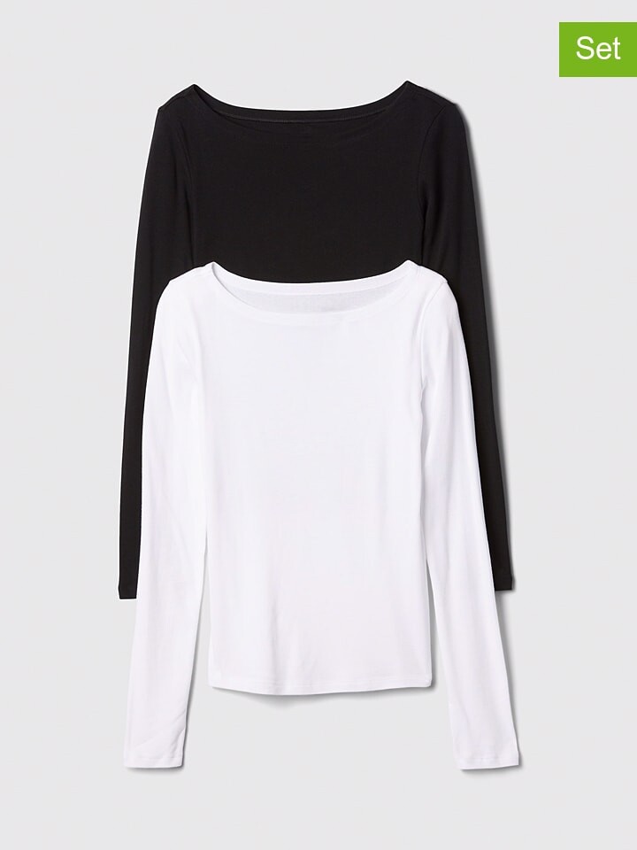 

Лонгслив GAP 2er Set s, черный/белый