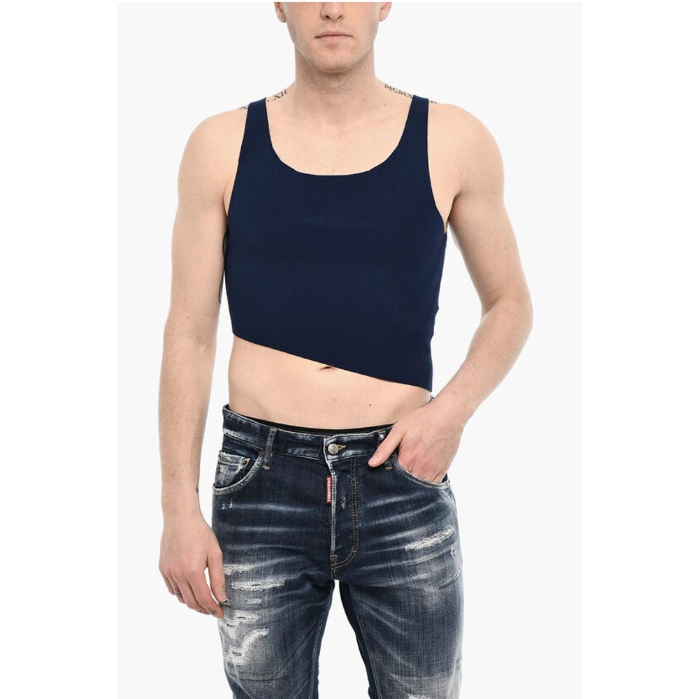 

Укороченный трикотажный топ асимметричного кроя Dsquared2, Blue