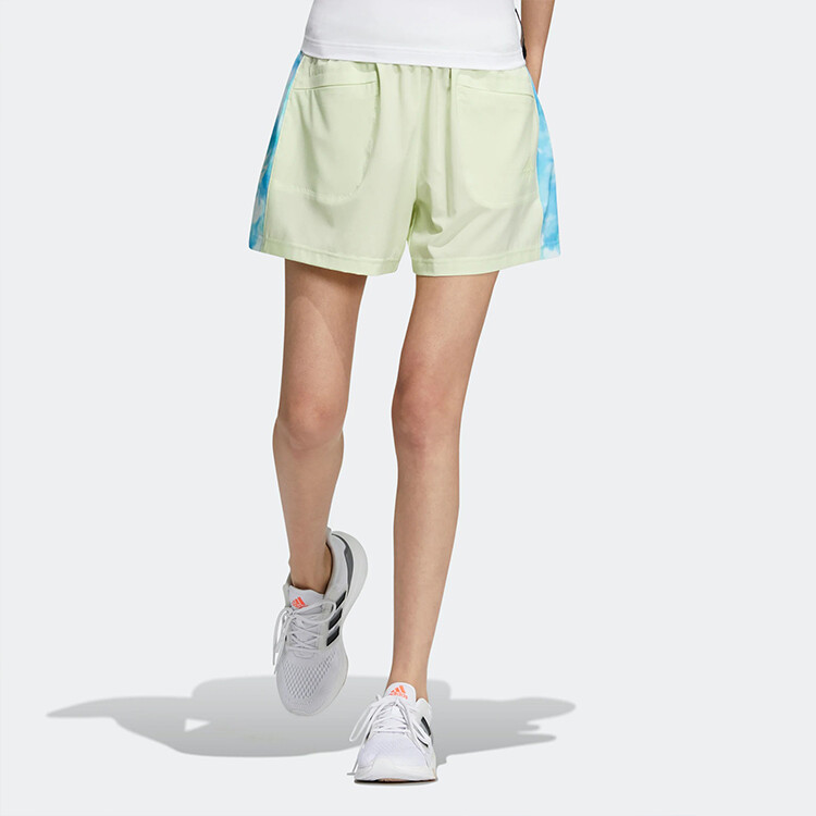 Повседневные шорты женские цвета лайм-зеленый Adidas — фото 2