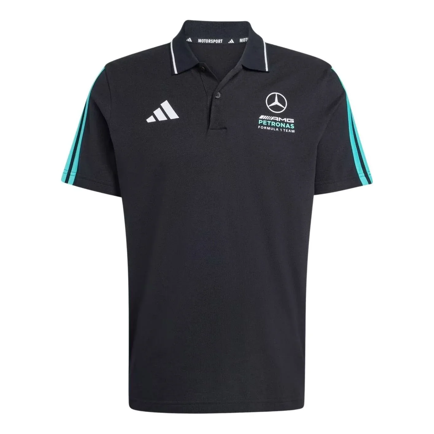 Поло-шорты Adidas Mercedes-AMG F1 Team DNA 'Black Semi Mint Rush'