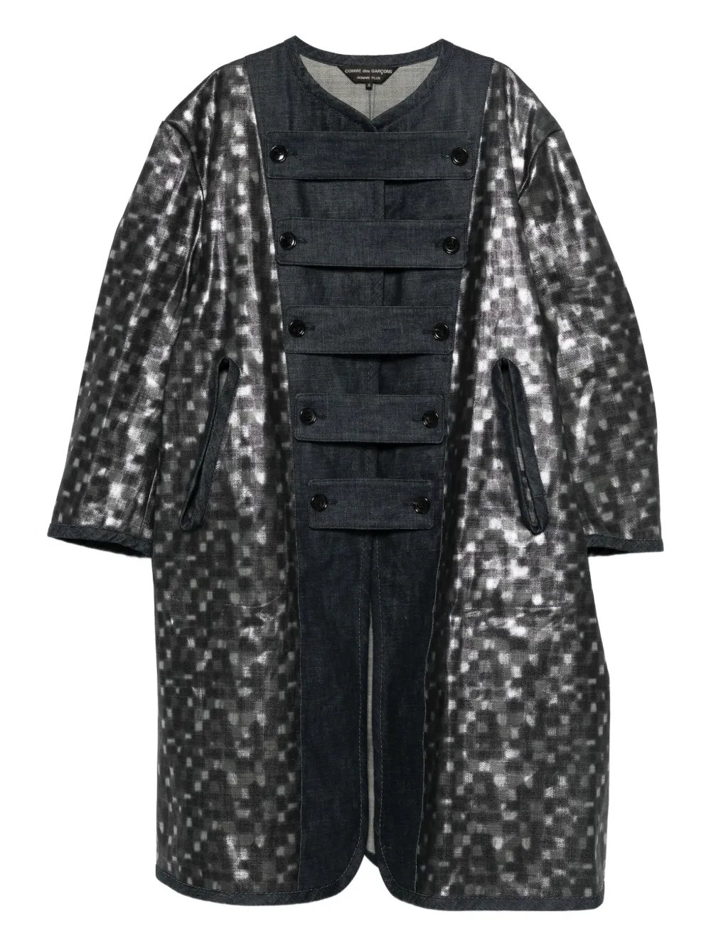 

Пальто с пуговицами и панелями Comme Des Garçons Homme Plus, серый