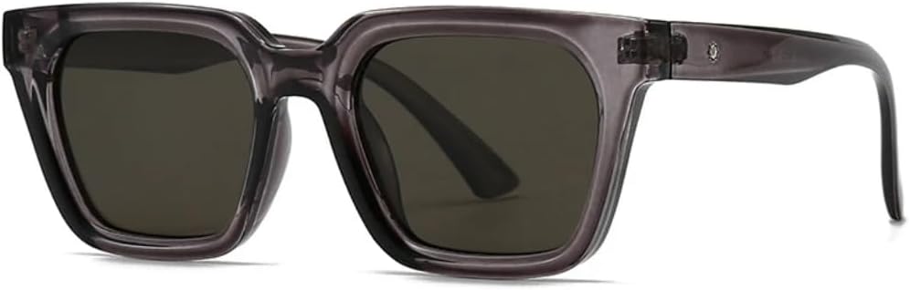 

Солнцезащитные очки для мужчин и женщин - защита UV400 - цветные линзы сине-зеленого цвета с заклепками для занятий спортом на открытом воздухе и вождения DSVIGF, Purple Grey Tea