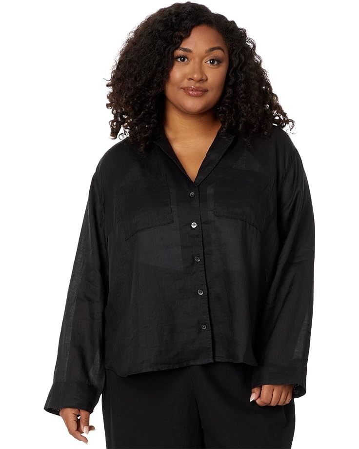 

Рубашка Madewell Plus Resort Long-Sleeve, цвет True Black