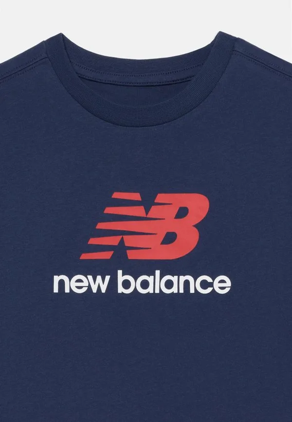Футболка с принтом логотипа stacked New Balance, Navy — фото 4