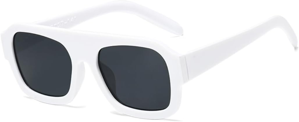 

Солнцезащитные очки с защитой UV400 | Большая оправа, линзы конфетных цветов | Для женщин и мужчин, для занятий спортом на открытом воздухе и вождения DSVIGF, White Grey