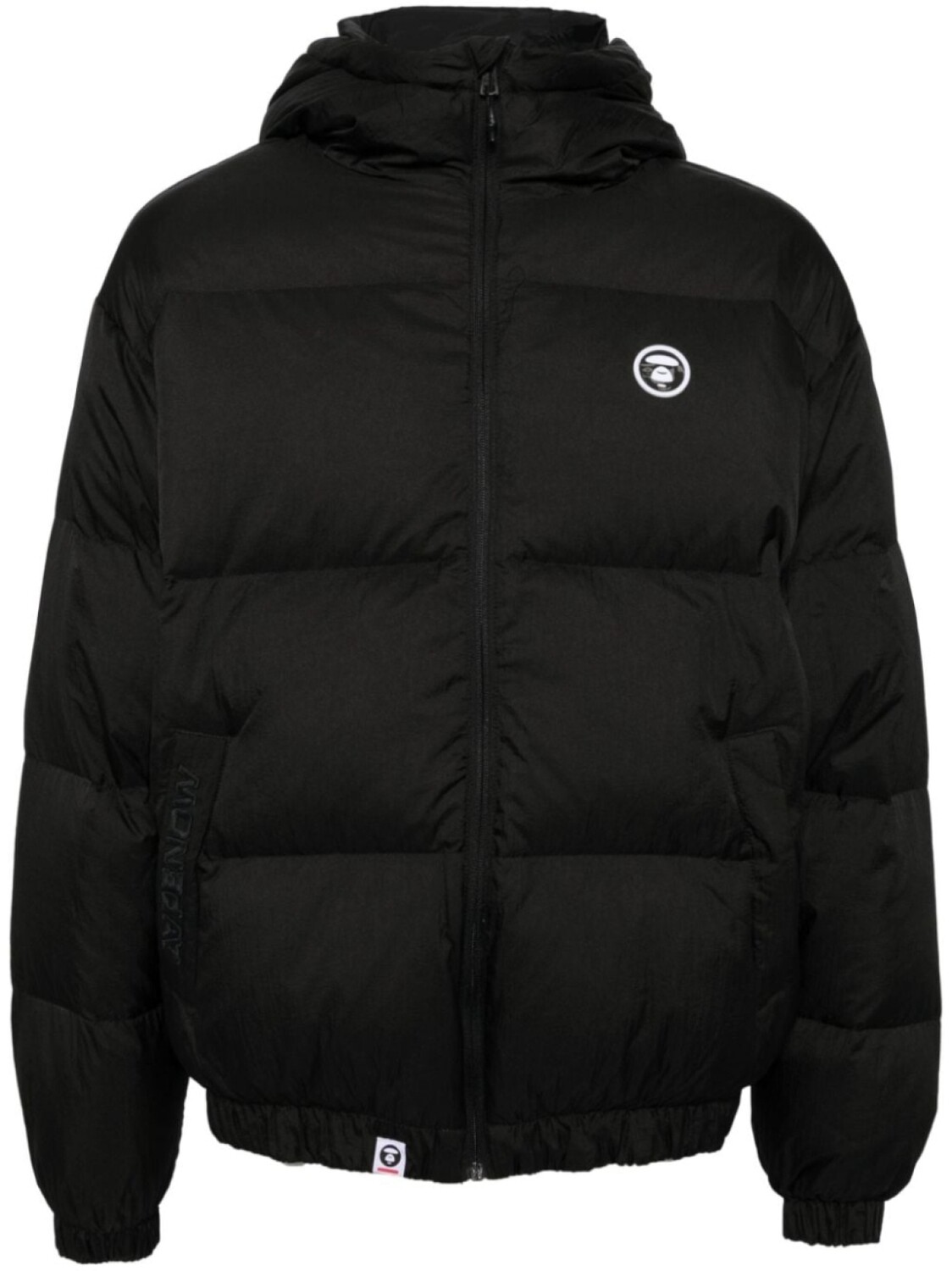 

AAPE BY *A BATHING APE пуховик с нашивкой-логотипом, черный