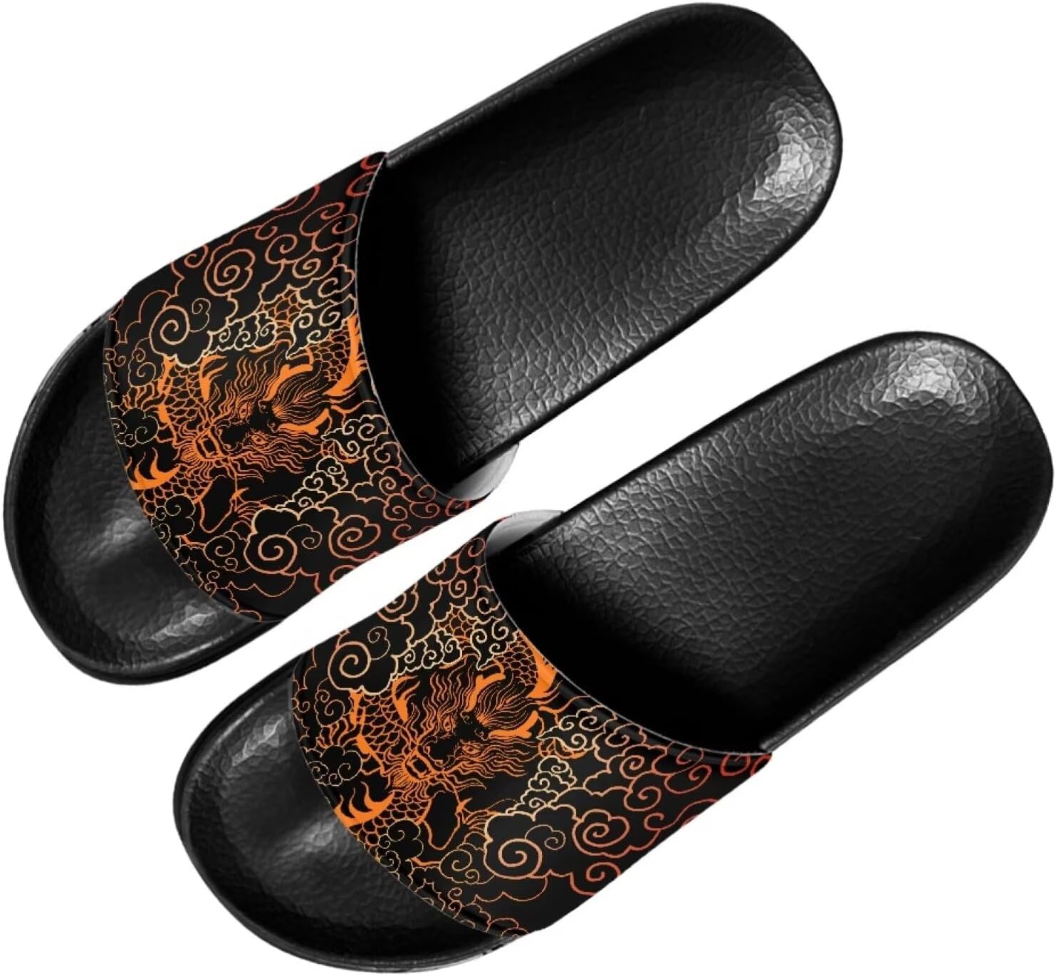 

Мужские и женские слайд-сандалии Forchrinse с ярким тай-дай рисунком бабочки, легкие тапочки с открытым носком для комфорта, для дома и улицы, Dragon