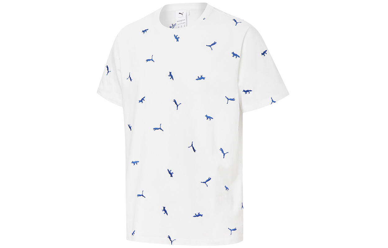 

Футболка Maison Kitsune X Maison Kitsune мужская белая Puma, белый