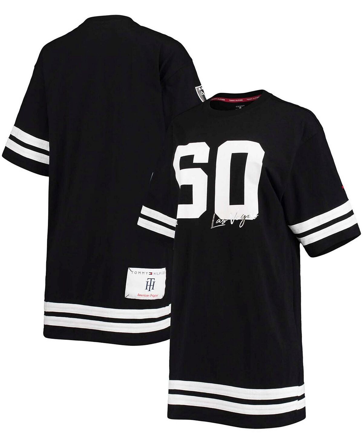 

Черное женское платье с короткими рукавами Las Vegas Raiders Clair Tommy Hilfiger, черный