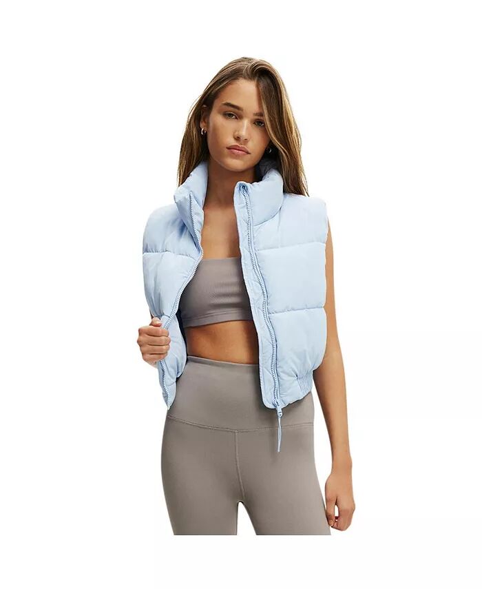 

Женский укороченный жилет The Mother Puffer COTTON ON, синий