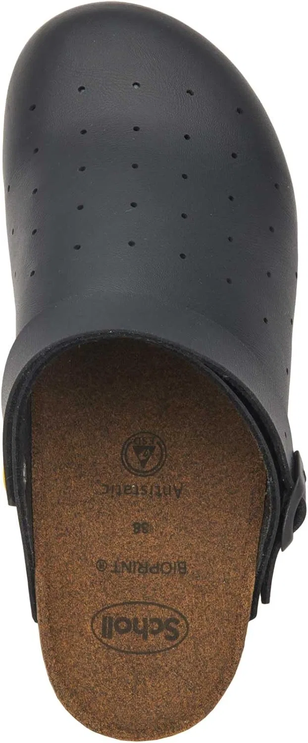 Клоги Scholl Unisex Cork Pro Medical Work Shoe, Black — фото 3