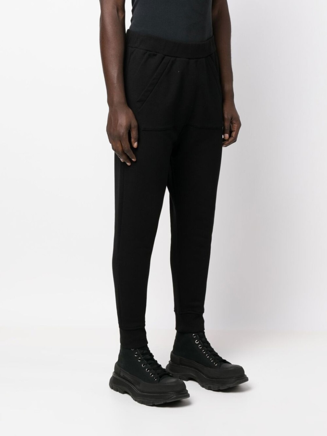 DSQUARED2 спортивные брюки с эластичным поясом, черный — фото 3