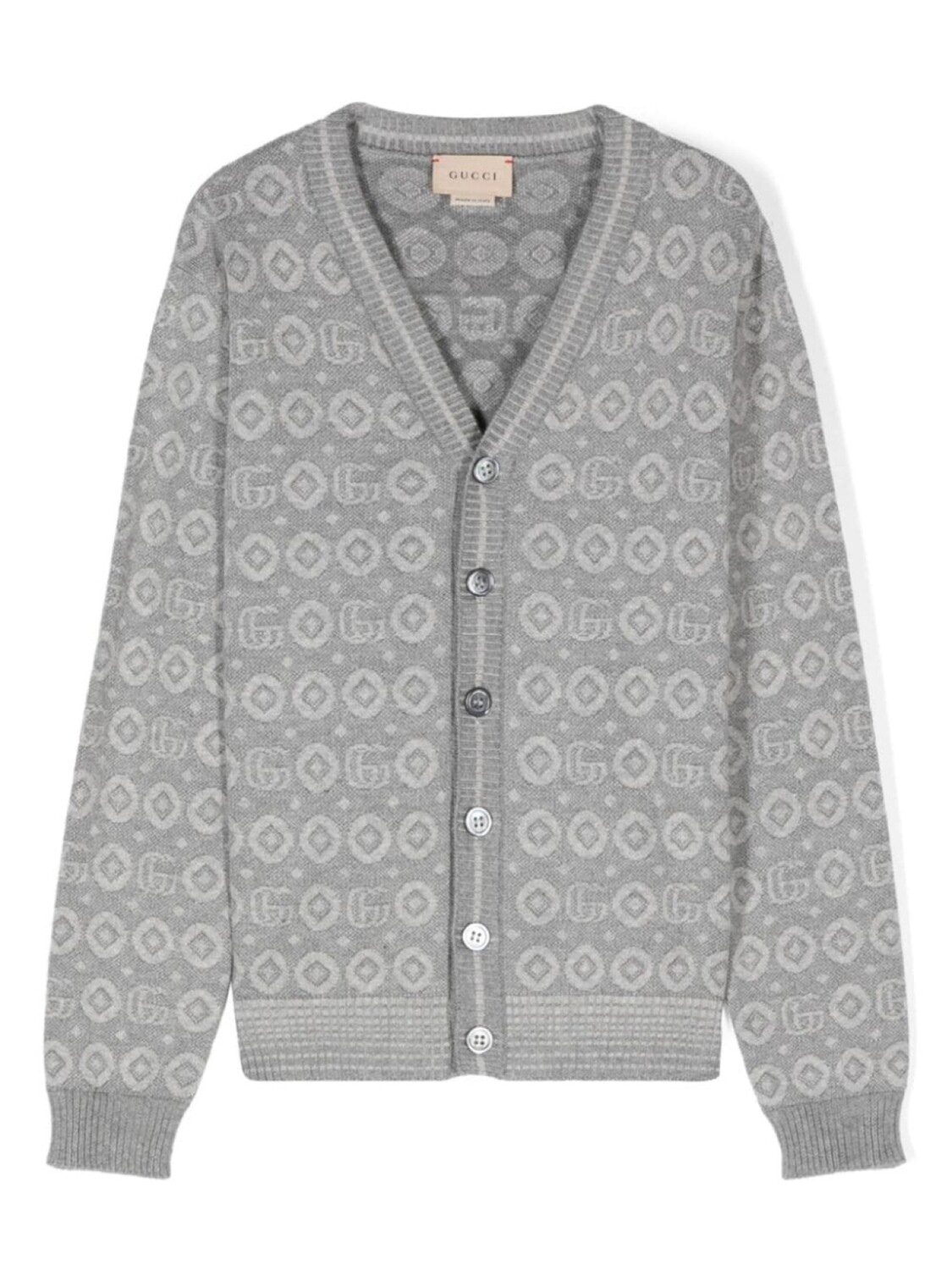 

Gucci Kids кардиган с логотипом Double G, серый