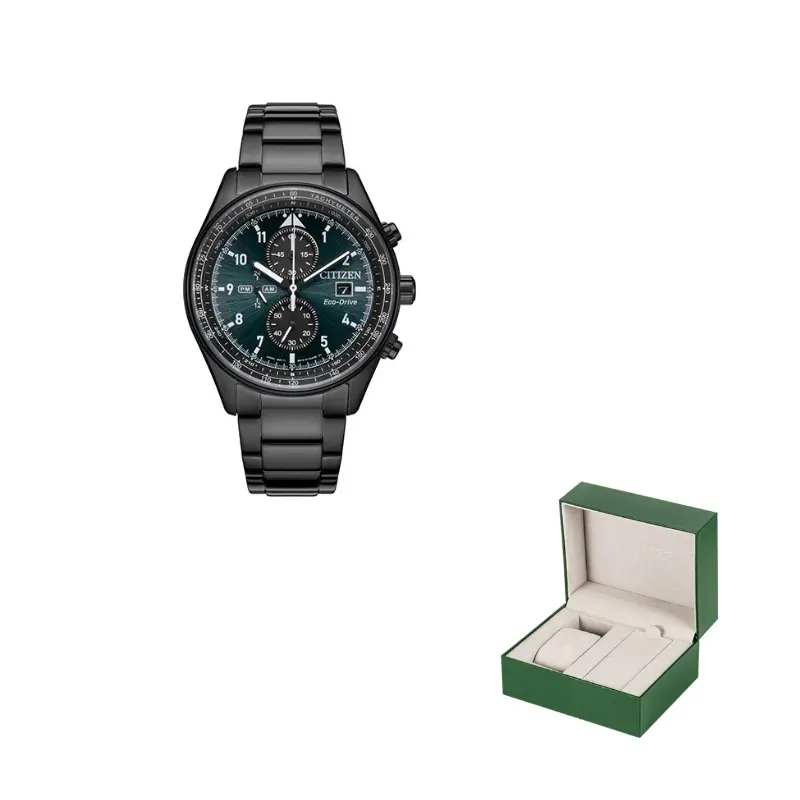 

CITIZEN Часы Ecology Drive Collection Solar Quartz Movement Stainless Steel Strap Watch Unisex Black Dial, Green Dial CA0775-87X