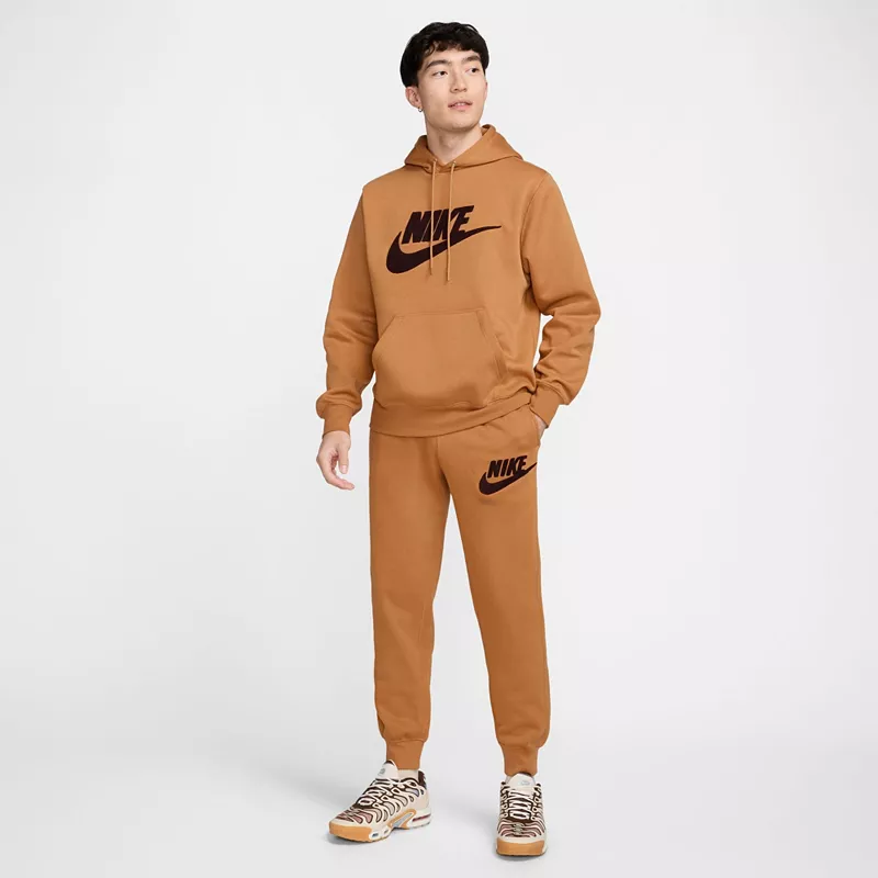 

Мужские джоггеры из синели с начесом Nike Club Futura из флиса, цвет Flax