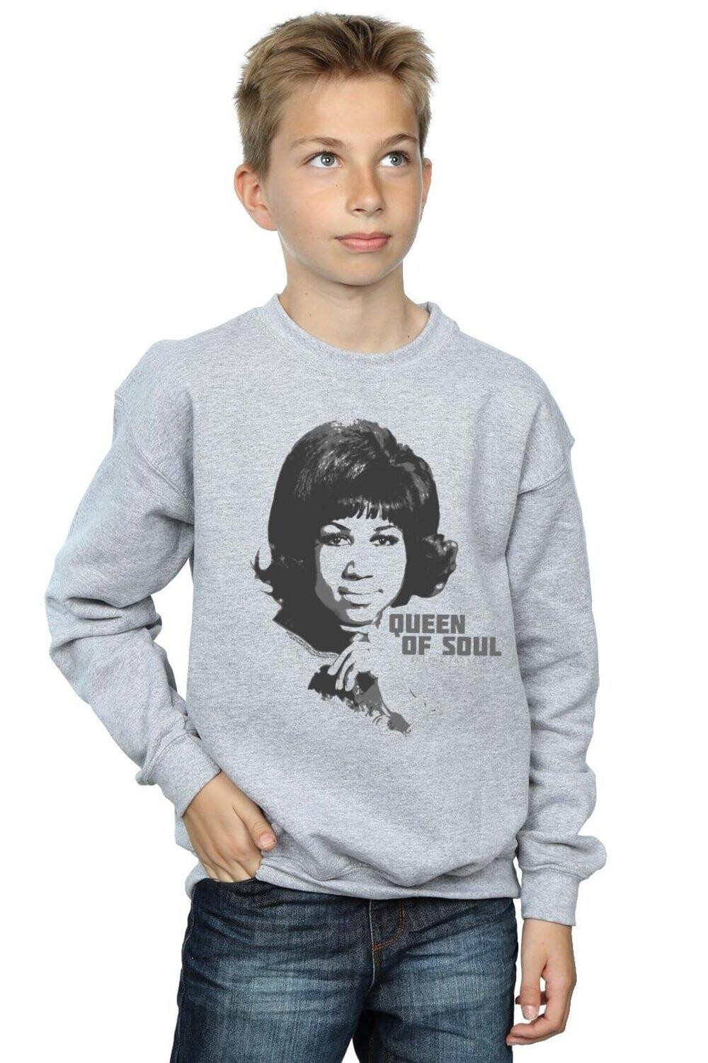 

Толстовка «Королева соула» Aretha Franklin, серый