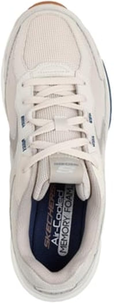 Мужские кроссовки Skechers низкие, Natural Leather Pu Mesh — фото 3