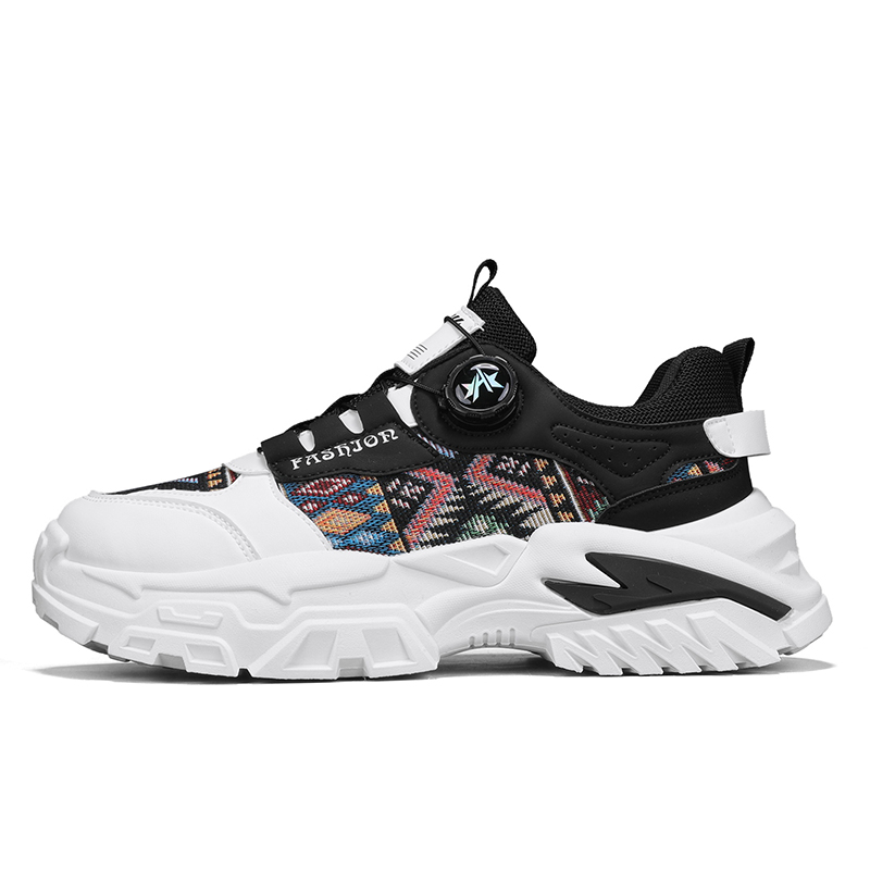 

Низкие массивные кроссовки мужские JANECO, White Black