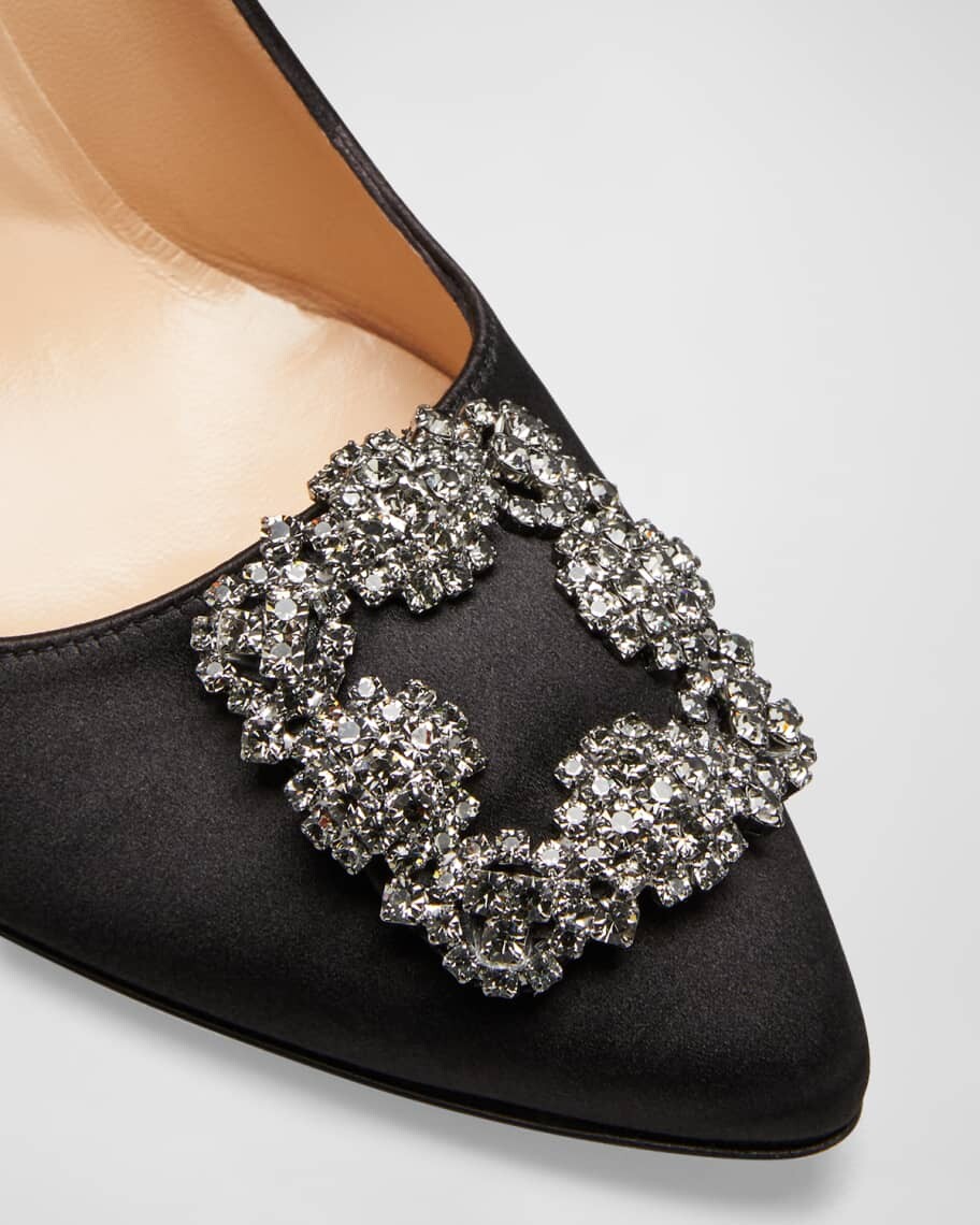 Сатиновые туфли на высоком каблуке Hangisi 105 мм Manolo Blahnik — фото 4