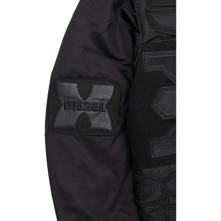 DIESEL Бейсбольная куртка мужская черная, Black — фото 4