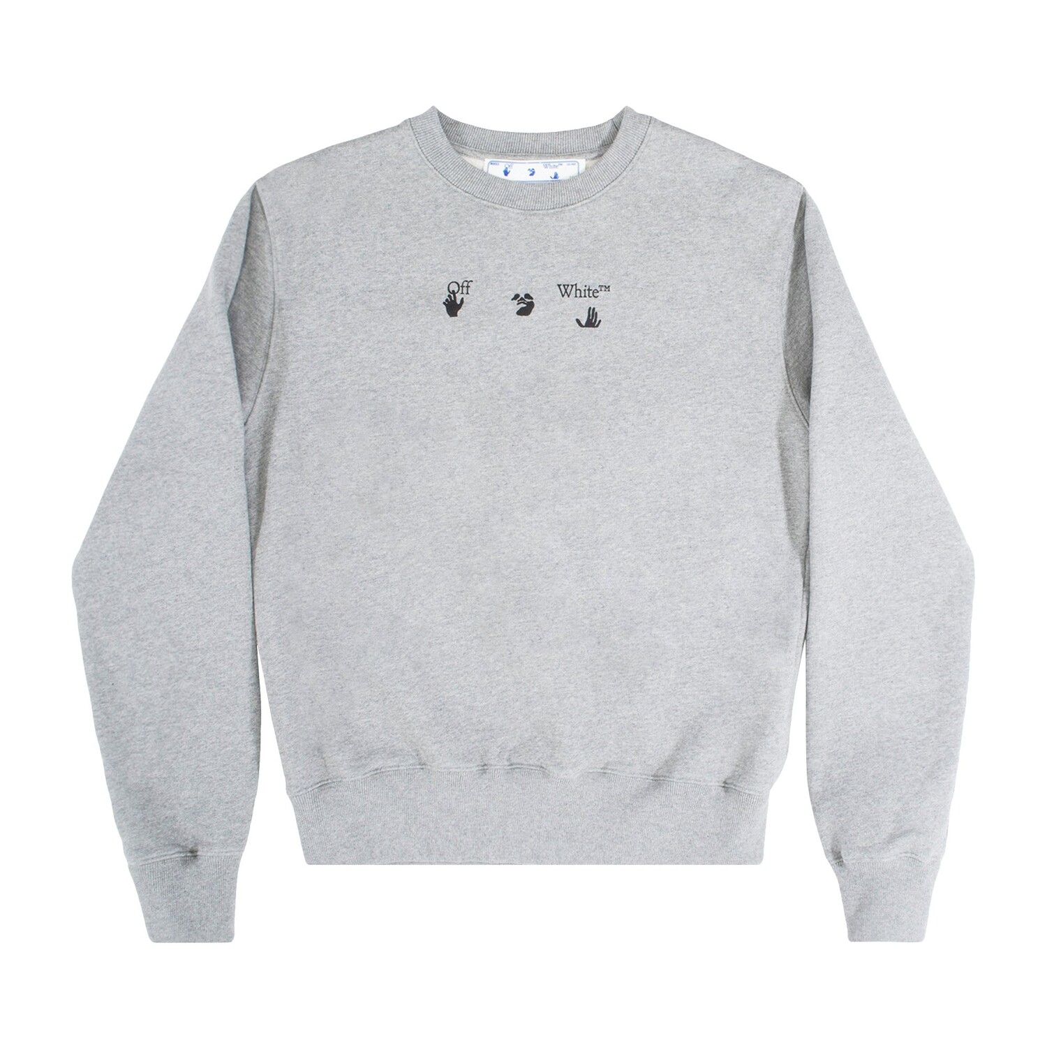 

Off-White Marker Slim Crewneck, Серый меланж