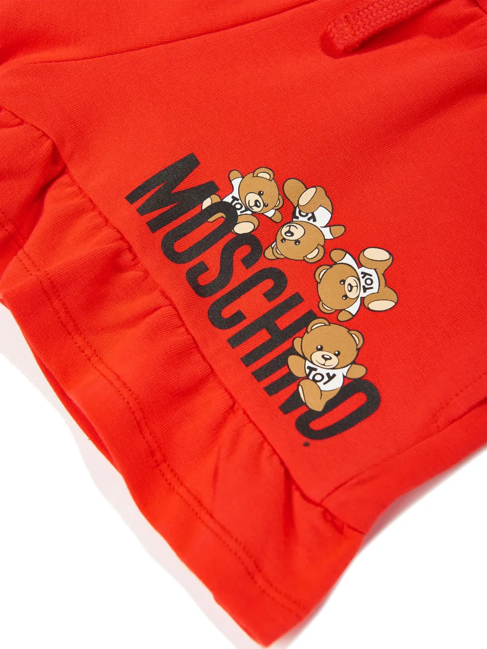 Шорты с логотипом Moschino Kids, красный — фото 4