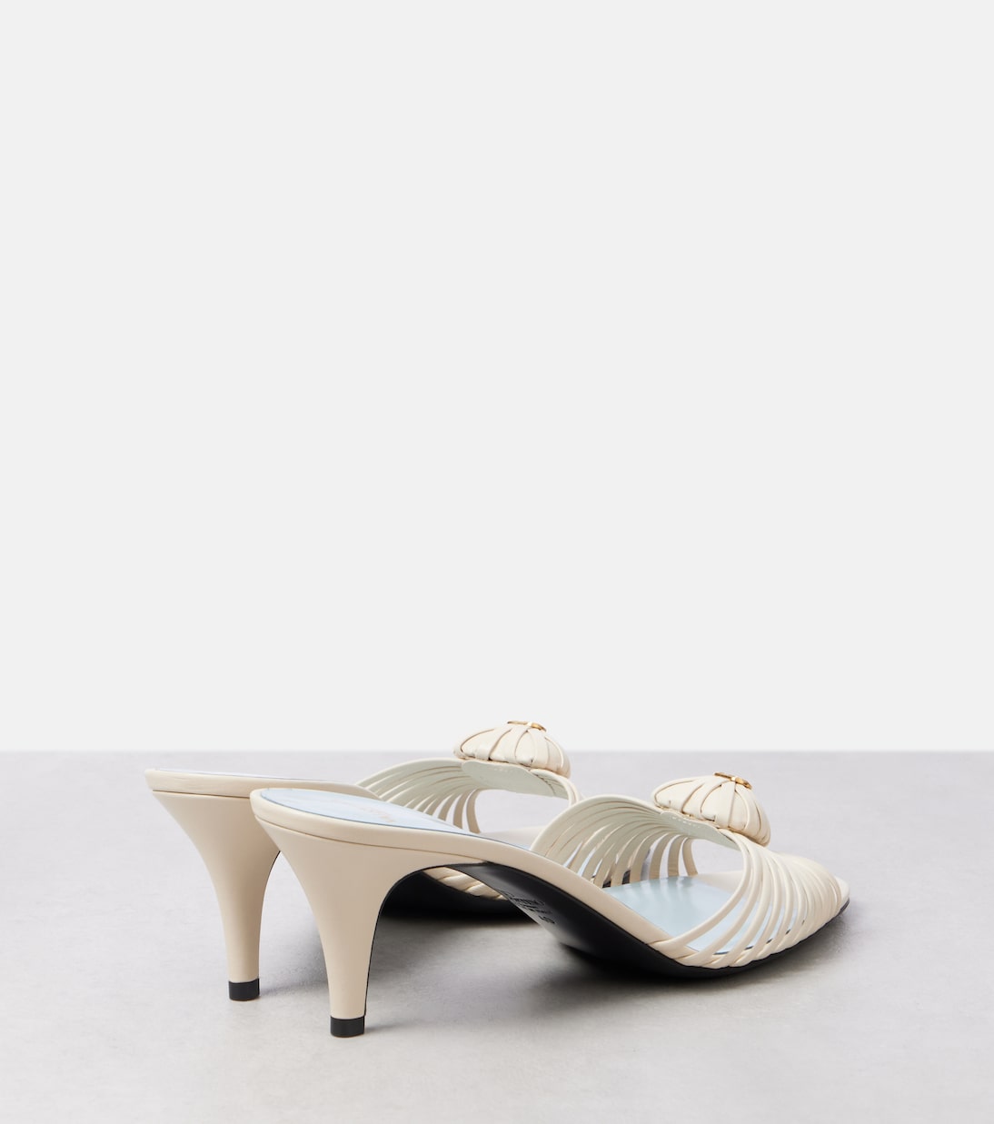 Кожаные мюли Royal VLogo 65 Valentino Garavani, Butter White — фото 2