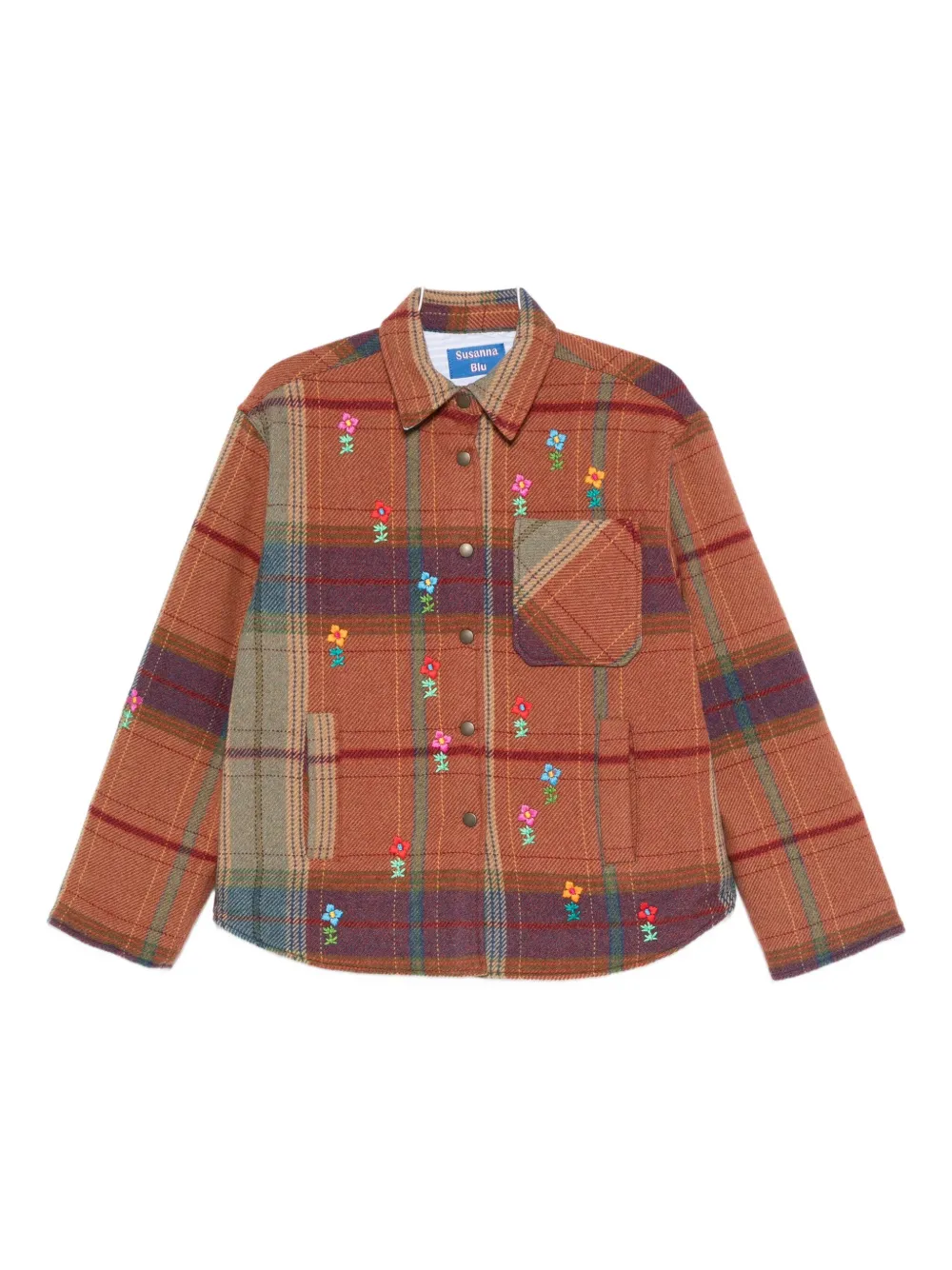 

Куртка-рубашка с вышивкой SUSANNA BLU, коричневый