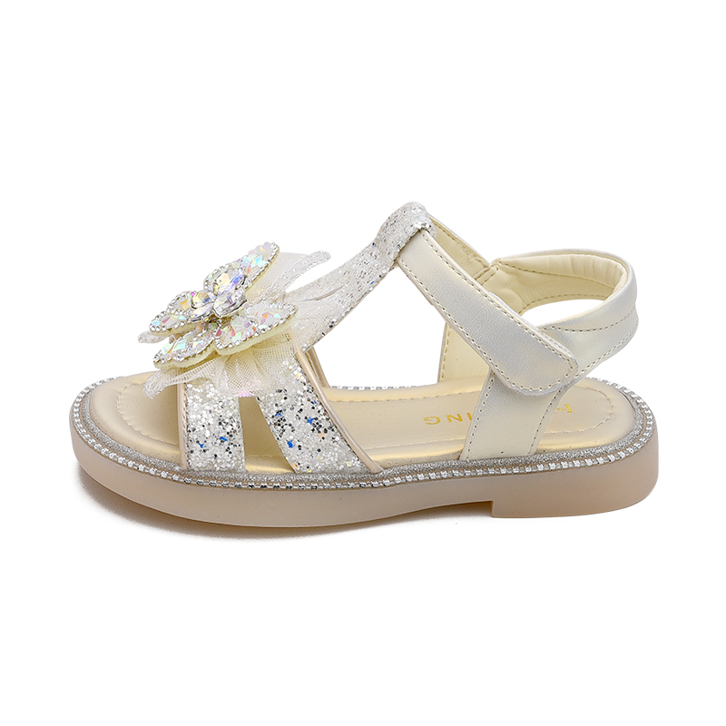 

Детские сандалии с низким верхом, дышащие, нескользящие, легкие, амортизирующие, износостойкие Budding, экрю