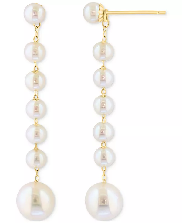 

Серьги-Подвески из культивированного пресноводного жемчуга Effy (3-1/2 и 6-1/2 мм) из 14-каратного золота Effy Collection, gold