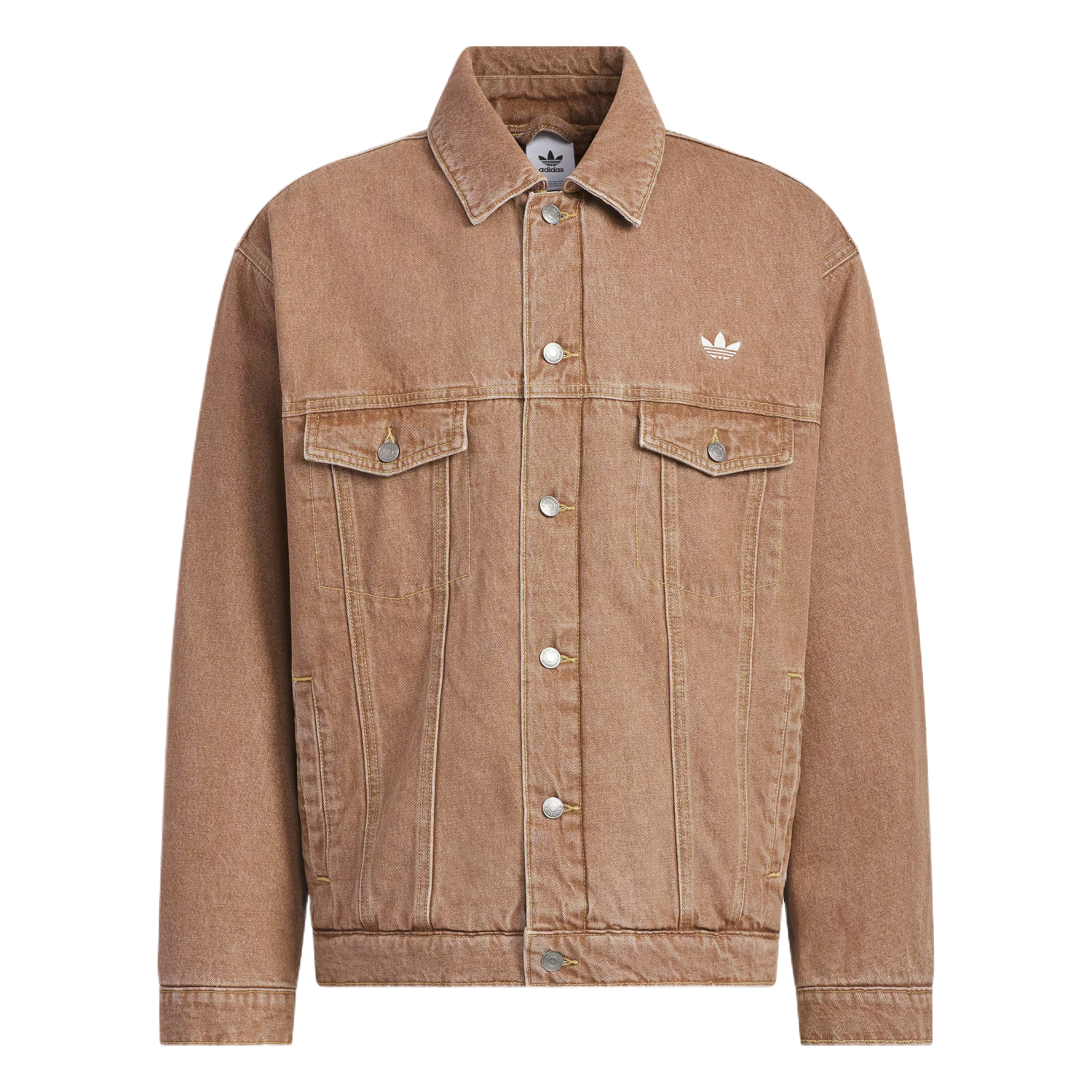 Стираная куртка Unisex Adidas Originals, мягкий коричневый