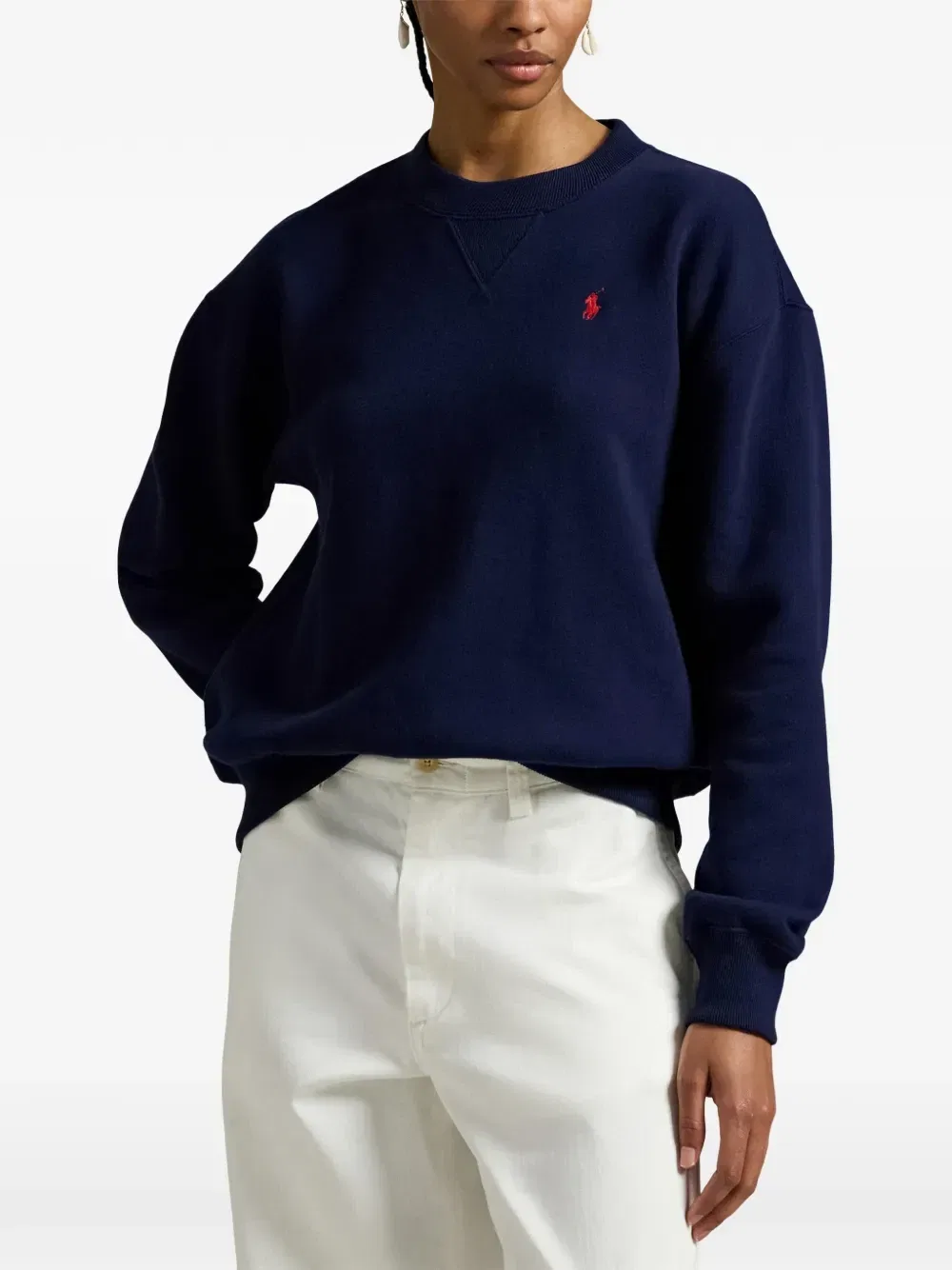 Свитшот с вышивкой POLO RALPH LAUREN, синий — фото 3