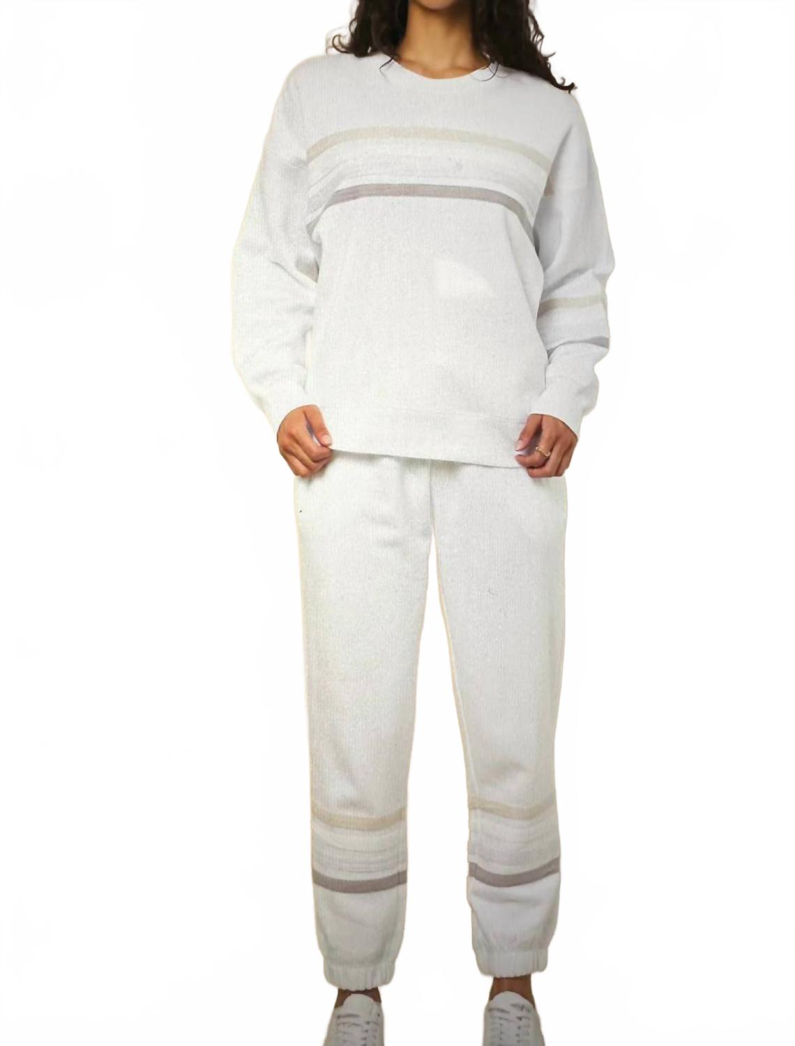 

Vintage Havana Флисовая футболка с круглым вырезом в тон, белая