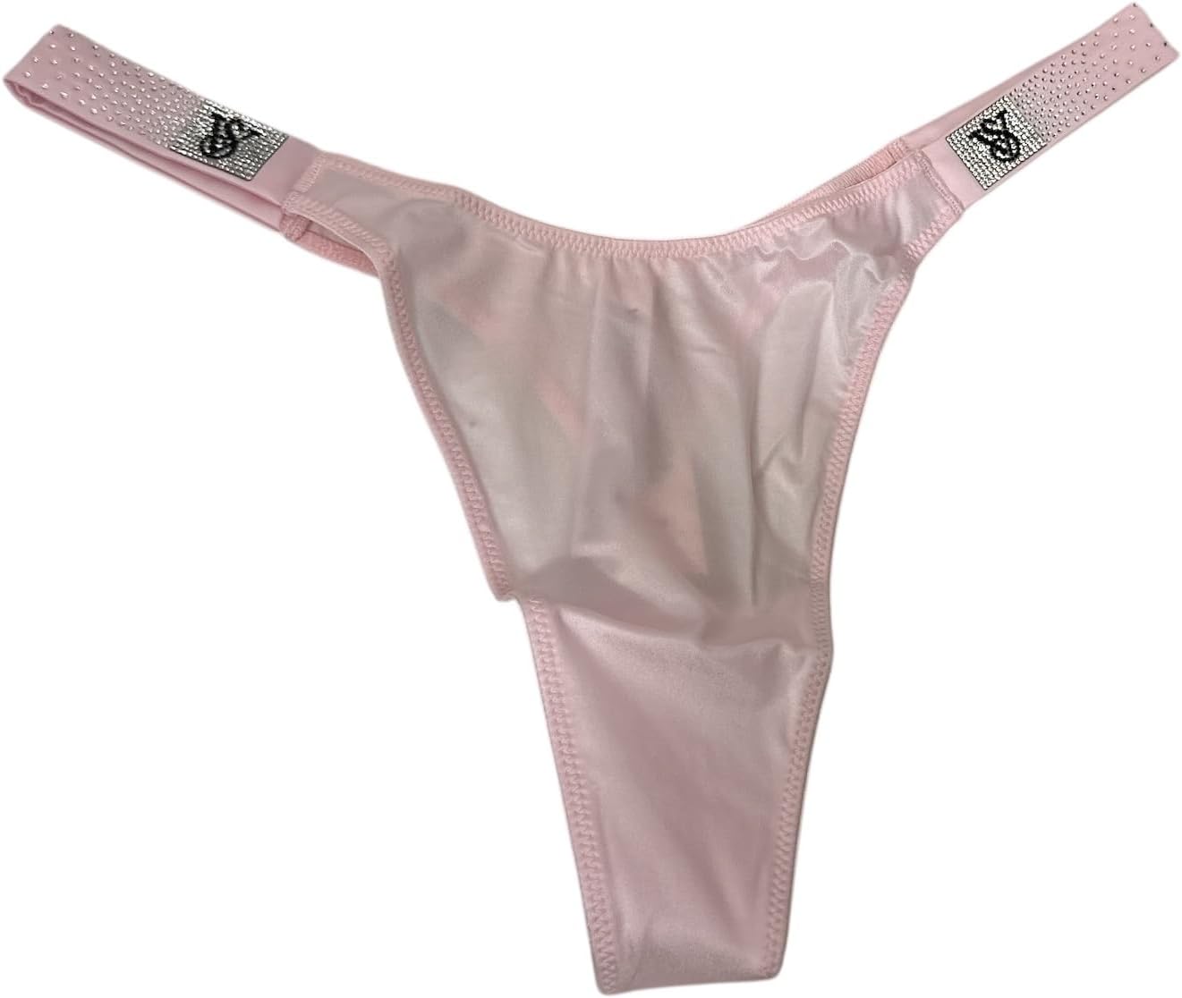 

Victoria's Very Sexy трусики-стринги с гладкой посадкой и стразами, цвет Pink New Victoria's Secret, Pink/Pink Shine