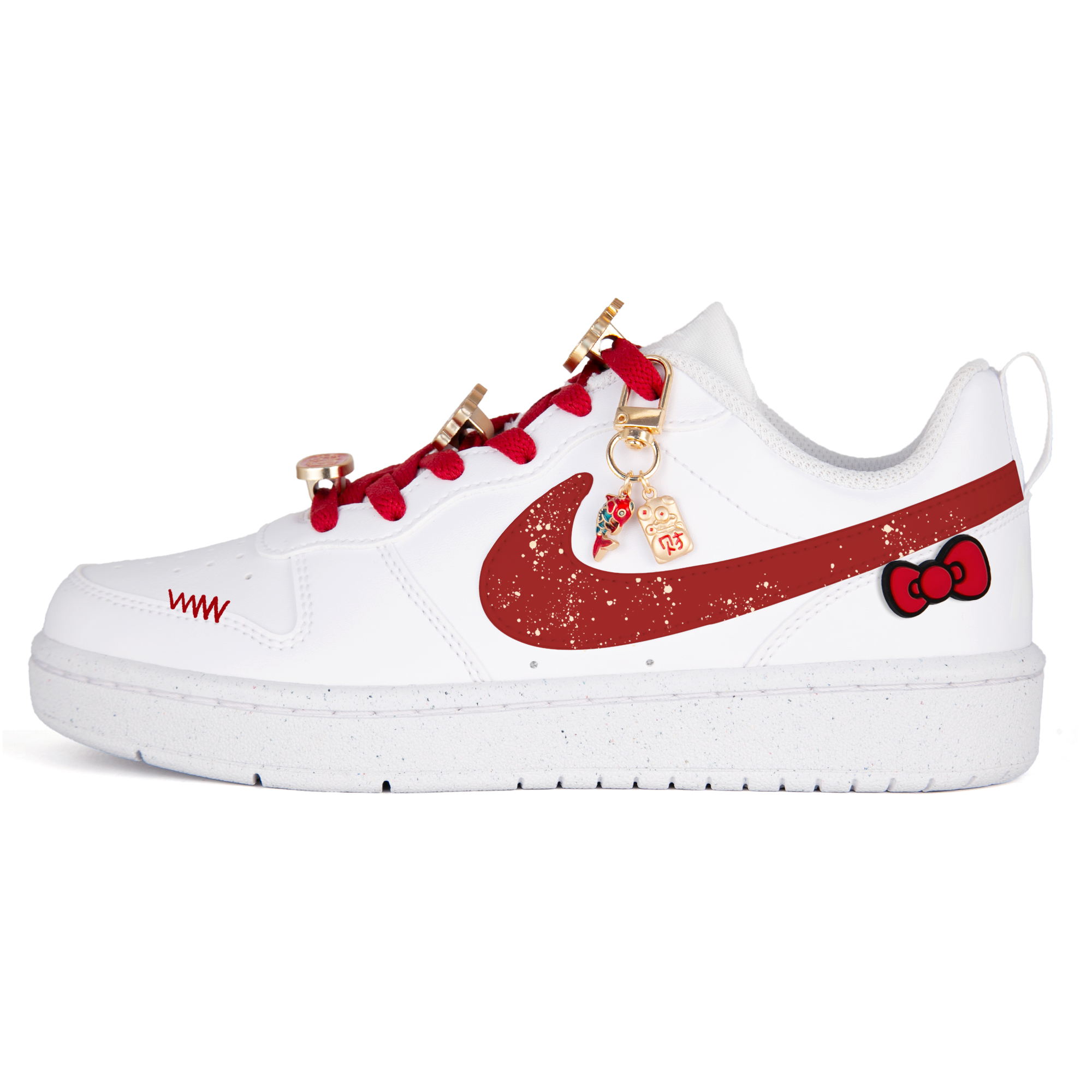 

Кроссовки Court Borough First Class Koi Fish с защитой от истирания, противоскользящие, с амортизацией, низкие Nike, red