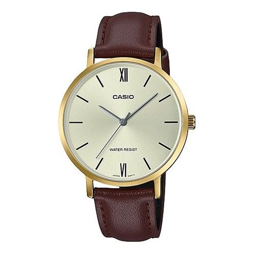 

Часы CASIO Quartz Waterproof Brown Analog, коричневый