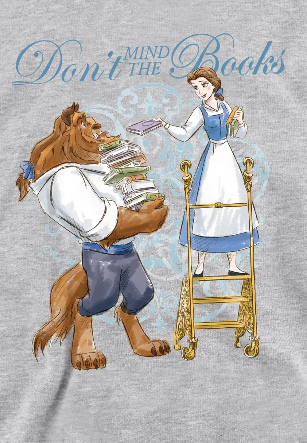 Детский худи Disney Beauty And The Beast, Athletic Heather, серый — фото 2