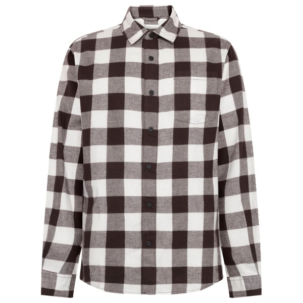 

Рубашка прямого кроя из клетчатой фланели Knowledgecotton Apparel, коричневый