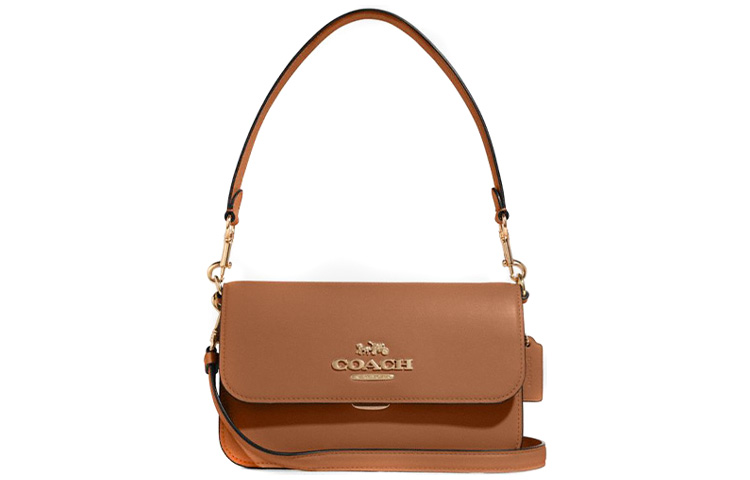 

Кожаная сумка Brynn через плечо кросс-боди женская красно-коричневая COACH