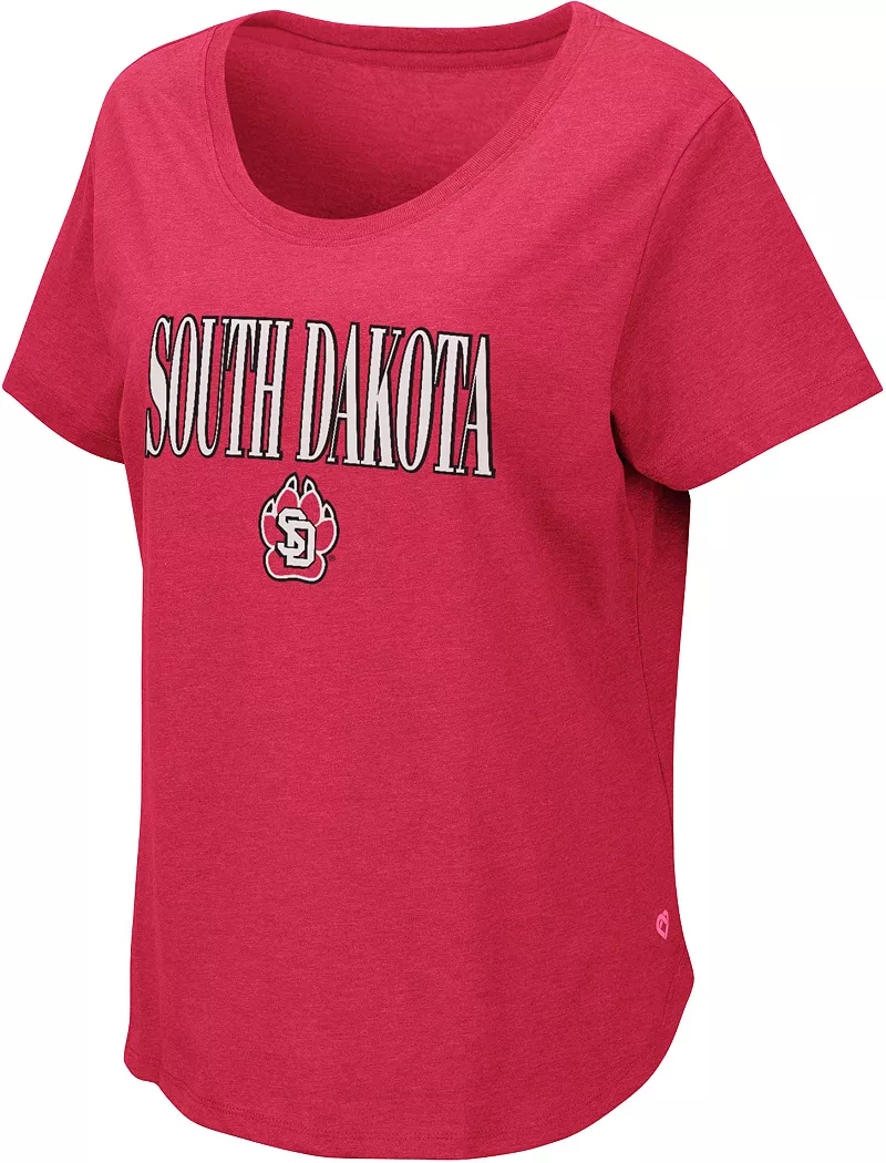 

Красная женская футболка Colosseum South Dakota Coyotes