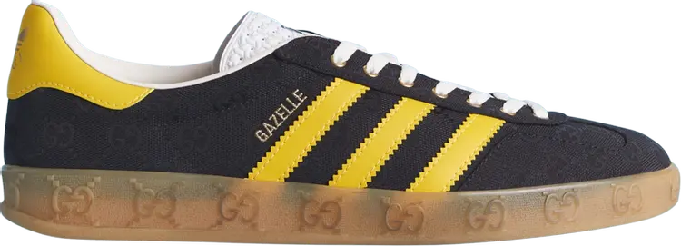 Кроссовки Gucci x Gazelle 'Black GG Monogram', черный