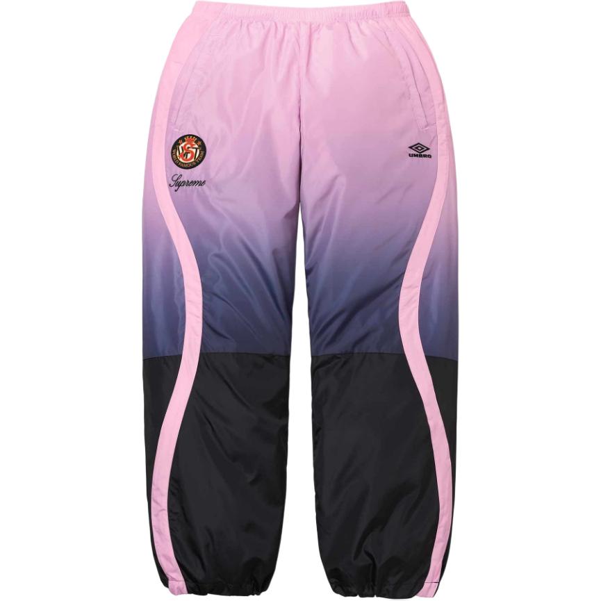 Umbro Collaboration FW25 WEEK8 Градиентные спортивные штаны вязаные свитшот-брюки unisex Supreme, черный — фото 4