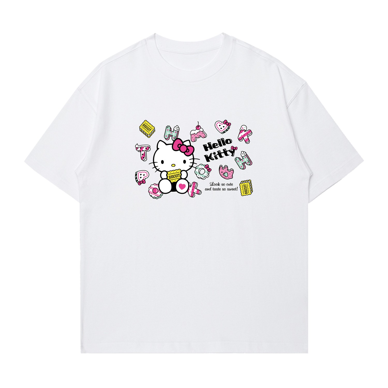 

Hello Kitty Hello Kitty 2025 летняя футболка Unisex Sanrio, белый