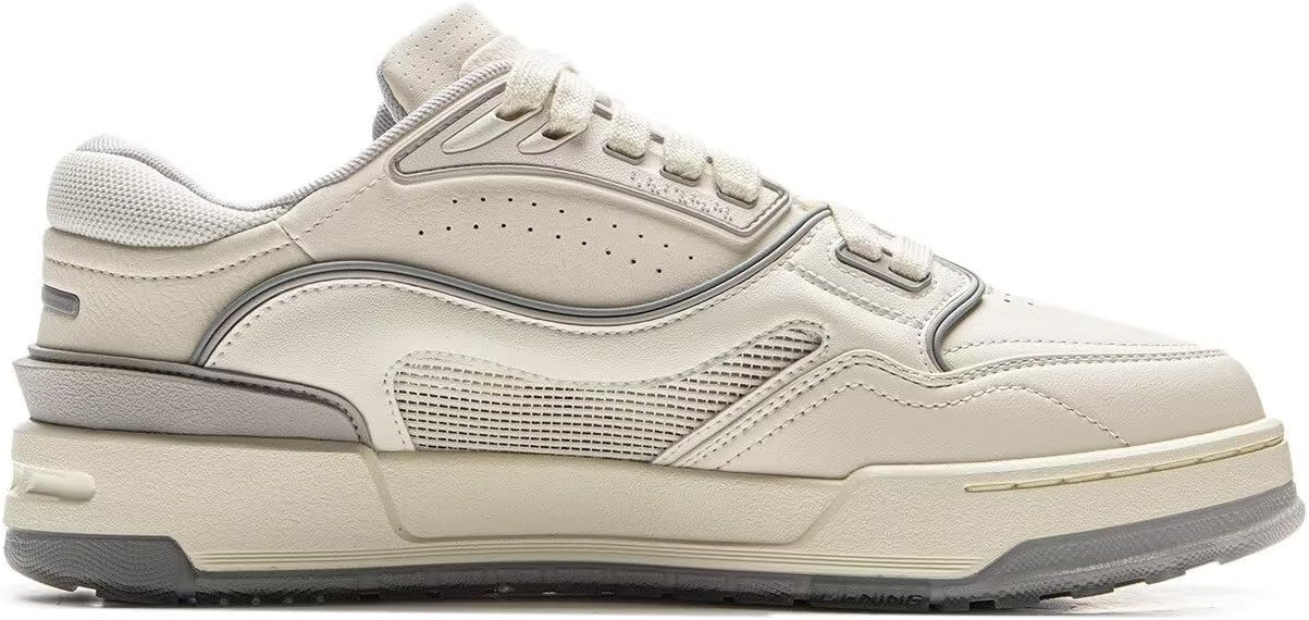 Кроссовки LI-NING 001 BTC серии для мужчин и женщин, классические, удобные, винтажные, легкие для ходьбы AGCV019 AGCV281, Egg Shell — фото 3