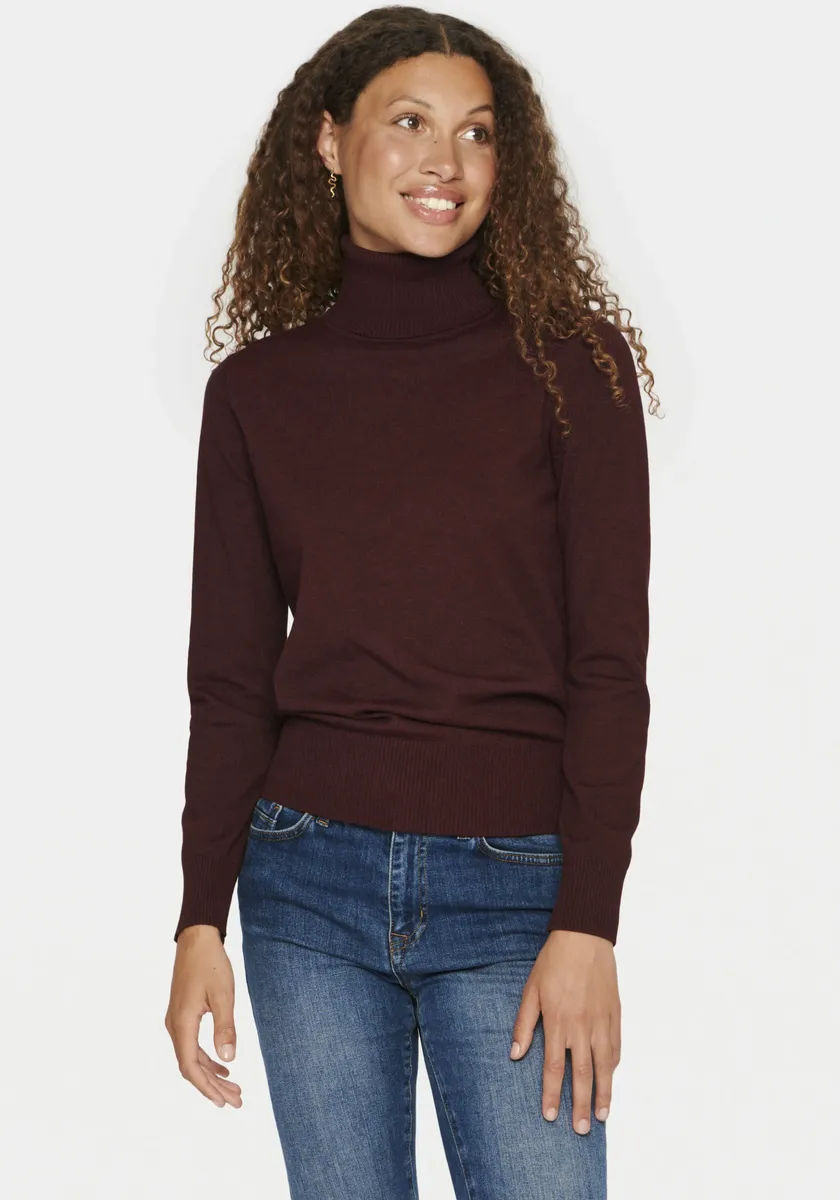 

Свитер с высоким воротником Saint Tropez "J2046, MilaSZ Rollneck Pullover", цвет Tawny Port Melange
