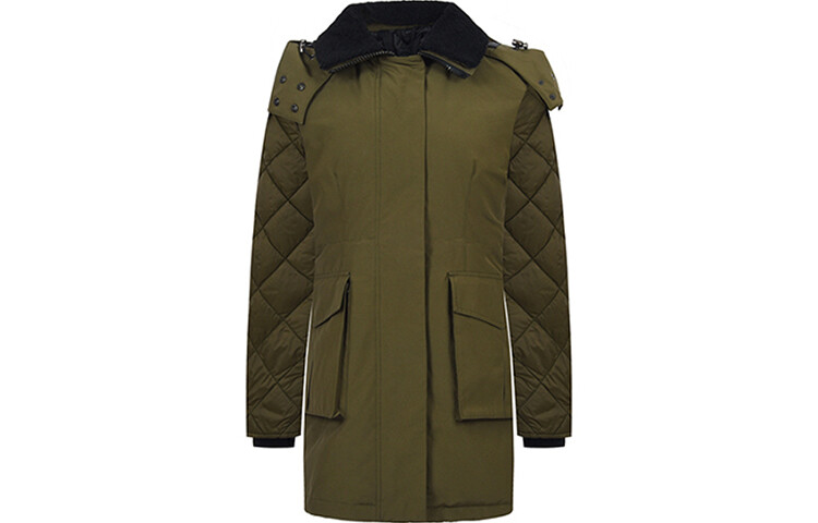 

Женский пуховик Canada Goose со стегаными рукавами, темно-зеленый