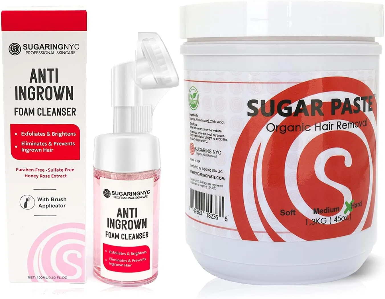 Набор для шугаринга Sugaring NYC Hardpaste Kit с очищающим средством и кистью