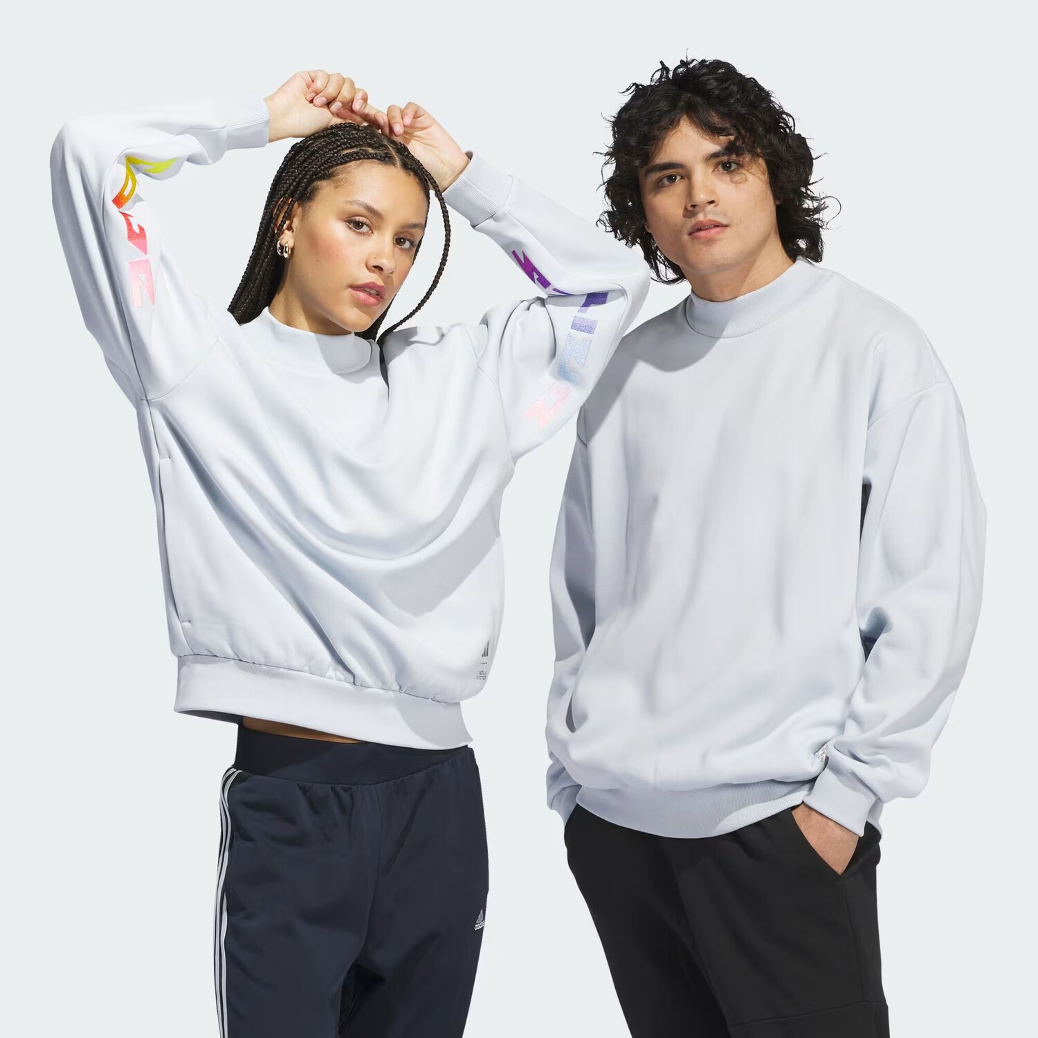 

Толстовка с рисунком Pride (гендерно-нейтральная) Adidas, цвет Halo Blue
