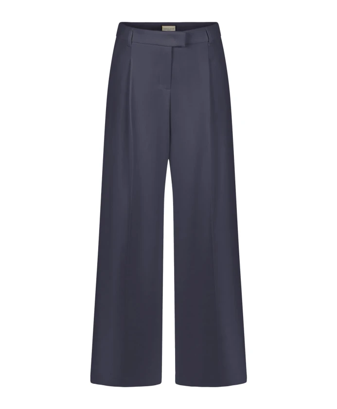 

Классические темно-синие брюки с широкими штанинами Seductive, синий