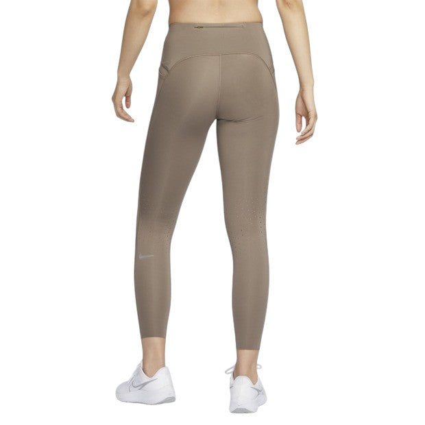 Леггинсы (WMNS) Nike Swift High-Waisted 7/8 Running Leggings with Pockets 'Mink Brown', коричневый — фото 2